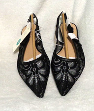 New A New Day London Flats Lace Black Sizes 8 8.5