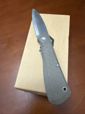 Gerber Mansfield Swayback Pocket Knife D2 Tan Micarta Slipjoint Scandi Grind New