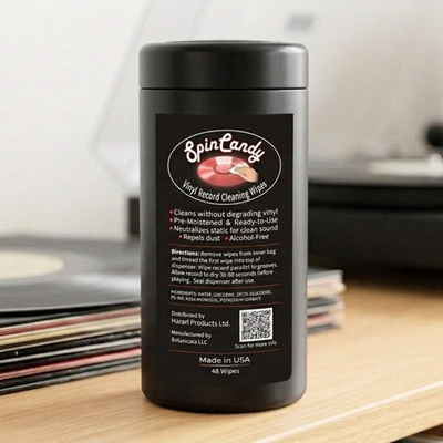 #ad #ad SpinCandy™ Vinyl Record Cleaning Pre Moistened Wipes 48 Count $23.99