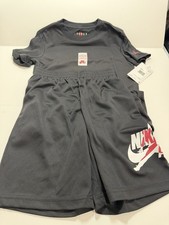 NEW NIKE Air Jordan Black SHORTS  Black T SHIRT Set Boys Size Small 8-10Years 