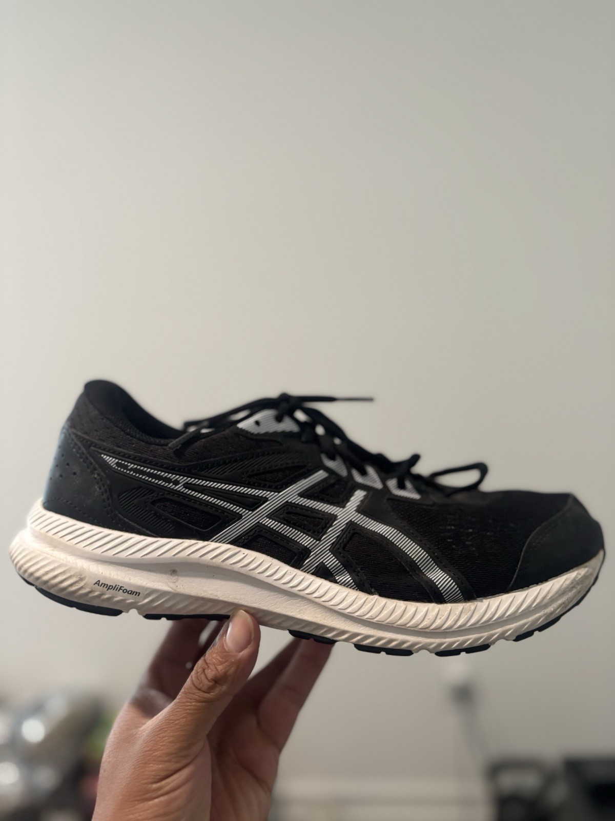 Asics Gel Contend Mens Size Extra Wide Black White Running