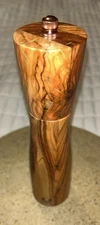 "Dash of That" real Maplewood 9" Salt Or Pepper Grinder w/ Gold Rose accents