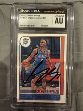 Shai Gilgeous-Alexander 2021 Panini Hoops #3 On Card Auto CGC AUTH