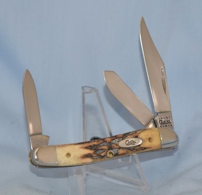 RARE CASE XX VINTAGE STAG STOCKMAN KNIFE V53087 10 DOT 2000 ''NEAR MINT!