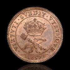 FRANCE. Louis XIV “The Sun King”. 1643-1715, Copper Jeton, 1657, High grade