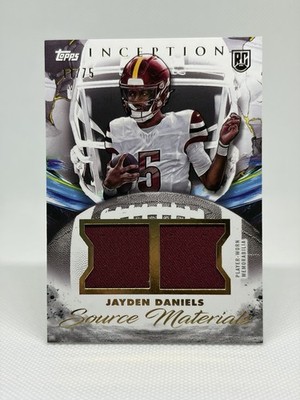 2024 Topps Inception Jayden Daniels SOURCE MATERIALS /75 ROOKIE #SM-JD Commander