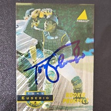 1994 Pinnacle Museum Collection Tony Eusebio Autographed Rookie #537 Astros Card. rookie card picture