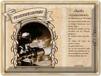 Blechschild 30X40 Cm Feuerwehrfrau Lebensretterin Not Beruf Arbeit Deko Geschenk