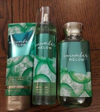 BATH AND BODY WORKS " CUCUMBER MELON / BODY CREAM FINE FRAG MIST BODY WASH