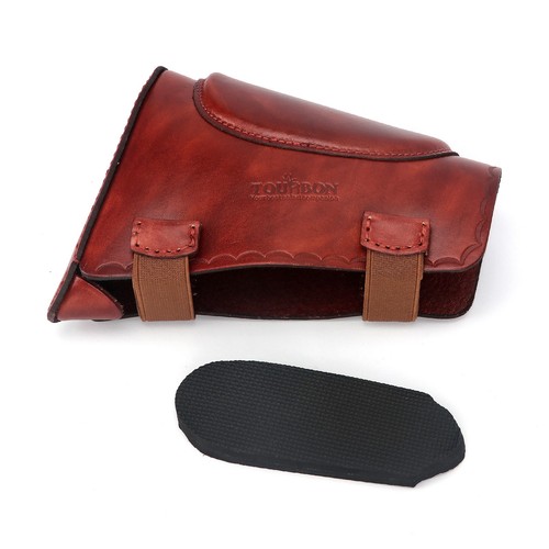 TOURBON Rifle Gun Buttstock Cover Leather Cheek Rest Recoil Pad Shooting UK - Picture 6 of 18