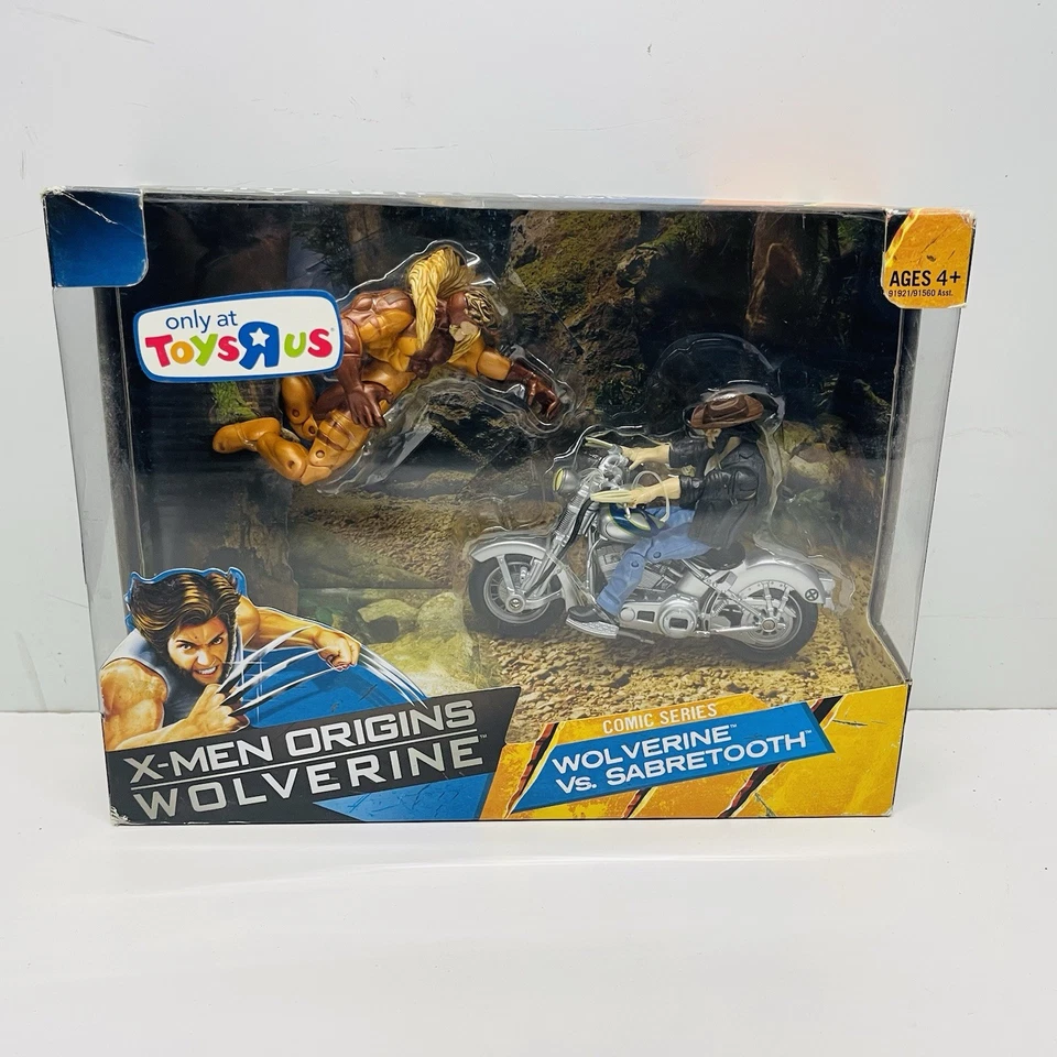 Sabretooth Vs Wolverine Motocicleta X-Men Origins Universo Marvel 3.75” TRU Set Foto 2 de 4