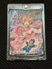 🥌2020 UD MARVEL BLACK DIAMOND SKETCH HAND DRAWN BY Juri H Chinchilla 1/1