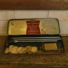 Vintage J.C. Higgins Gun Cleaning Kit No. 2145 Sears Roebuck Complete with Oil