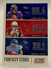 2020 SCORE JACKSON KIRK HENRY FANTASY STARS WEEK 10 CARD RAVENS TITANS CARDINALS