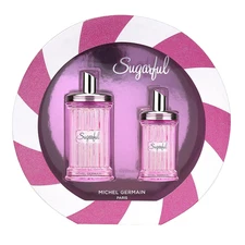 🌸 Michel Germain Sugarful 3.4oz & 1.4oz EDP Set for Women Perfume Spray NIB Gif