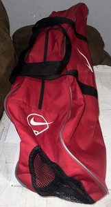 Nike Red Baseball Bat Bag Equipment Duffel Batpack Shoulder Strap Large