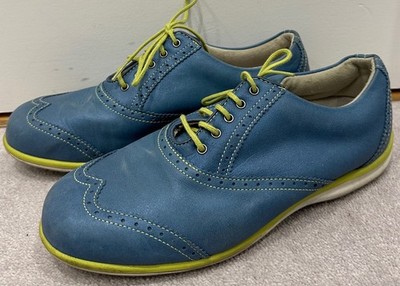FOOT JOY EmPower Blue & Green Spikeless Lace-Up Golfschuhe EU39 UK 6