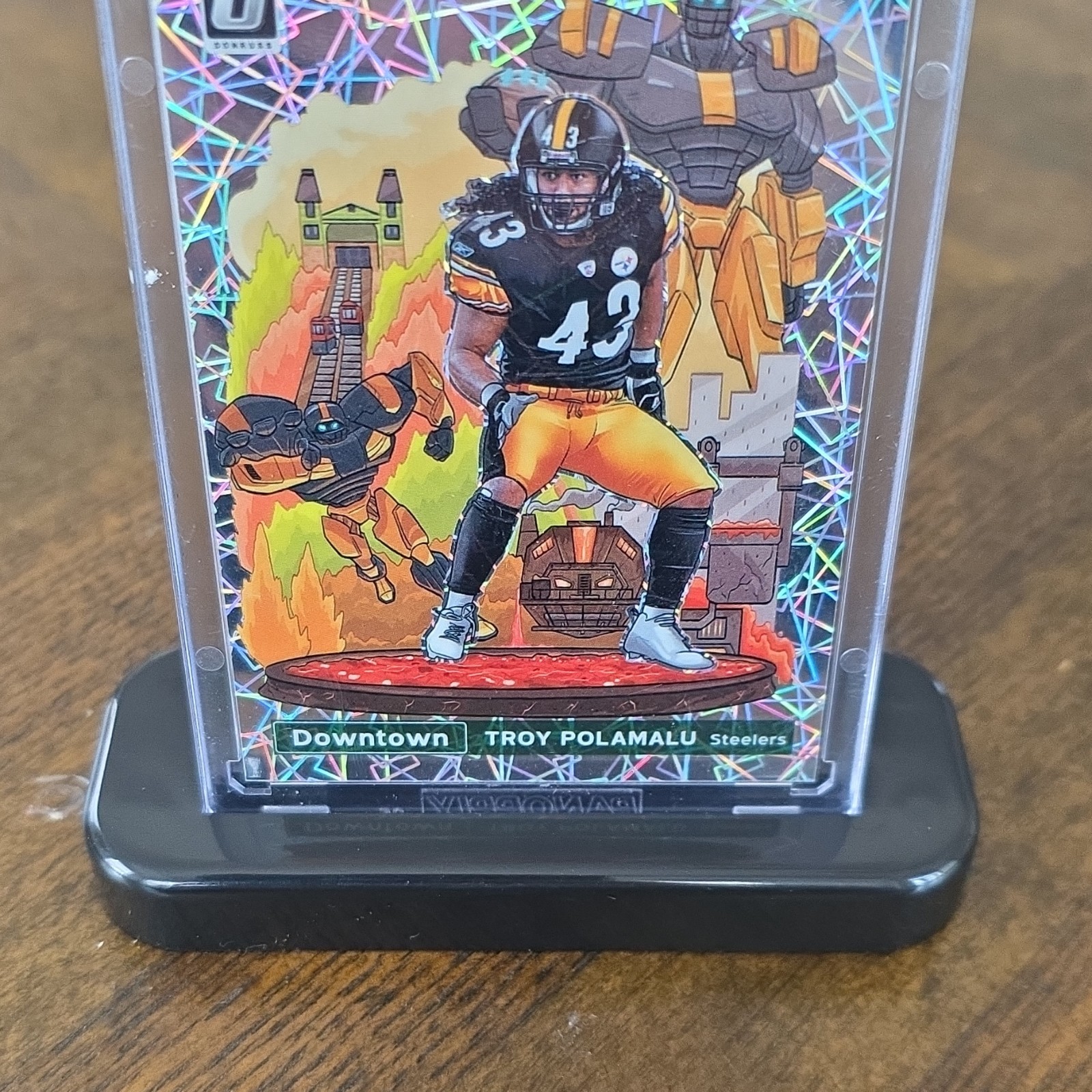 2021 Panini Donruss Optic Downtown Prizm Insert Troy Polamalu Steelers #DT-12