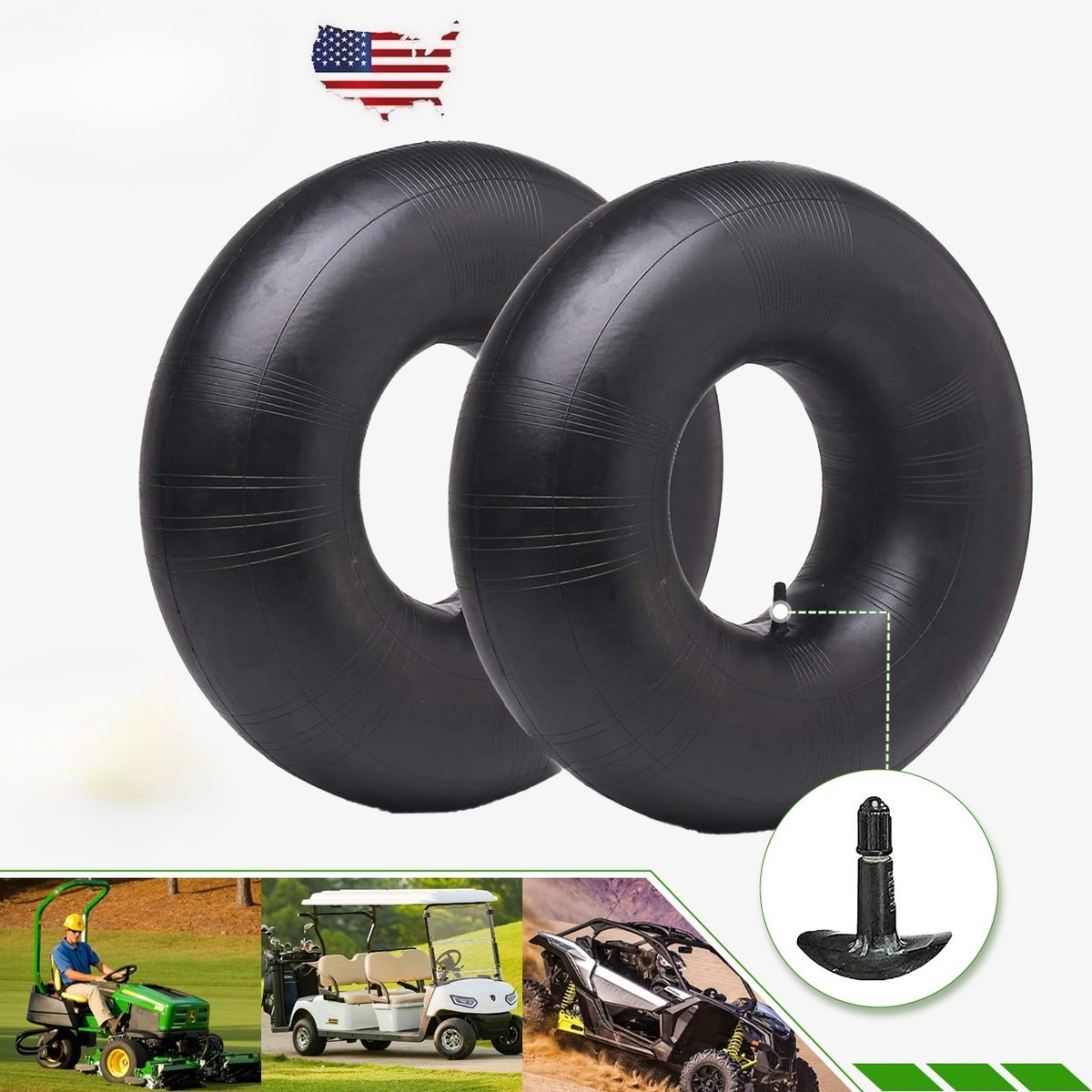 2Pack 20x8.00-8 20x8-8 20x10x8 20x8x8 Lawn Mower Inner Tubes TR13