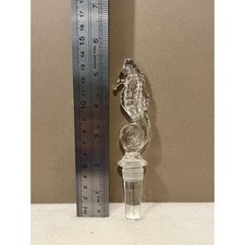 Waterford Crystal Seahorse Bottle Stopper Signed Irish Crystal Decanter Topper