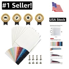 Customizable Self-Adhesive Photo Album Refill Pages - 20 Solid Sheets