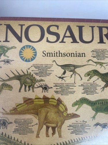 Smithsonian Dinosaurs 1000 Piece Jigsaw Puzzle 20” X 28” T-Rex Brontosaurus - Picture 5 of 14