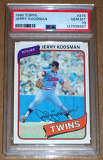 1980 Jerry Koosman #275 Topps PSA 10 Minnesota Twins