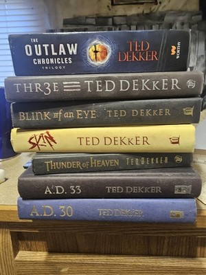 Ted Dekker Hardcover Suspense Novels Lot: Outlaw Chronicles, Thr3e, Skin, Blink