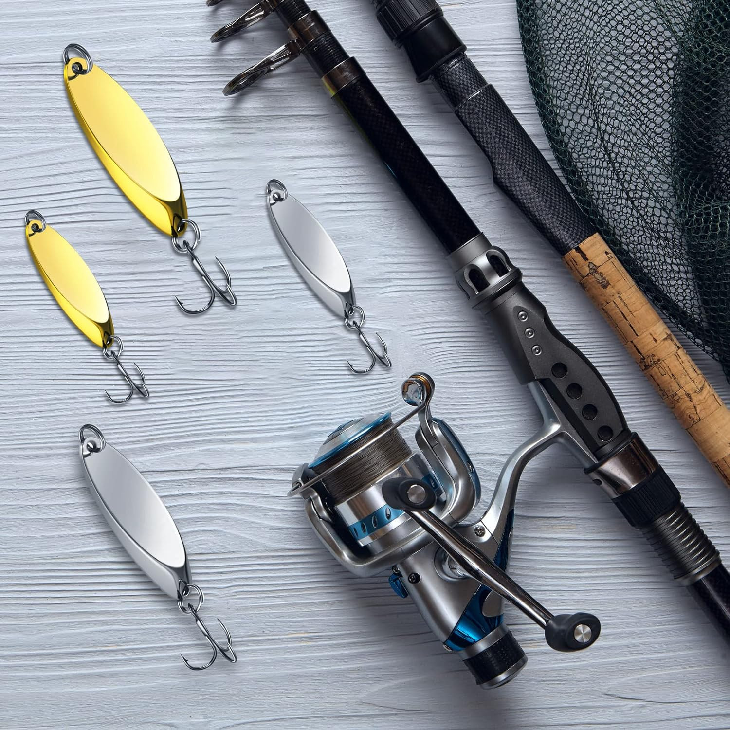 Fishing Lures Spoons Fishing Metal Saltwater Treble Trout Lures Hard Metal Spinn - Image 5