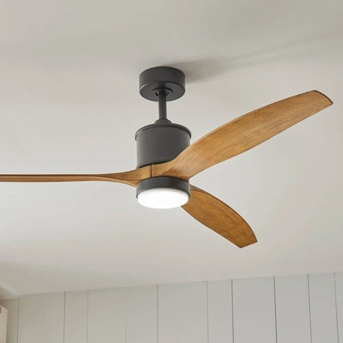 60" Hinkley Hover Matte Black Wet-Rated LED Smart Ceiling Fan - Picture 1 of 10
