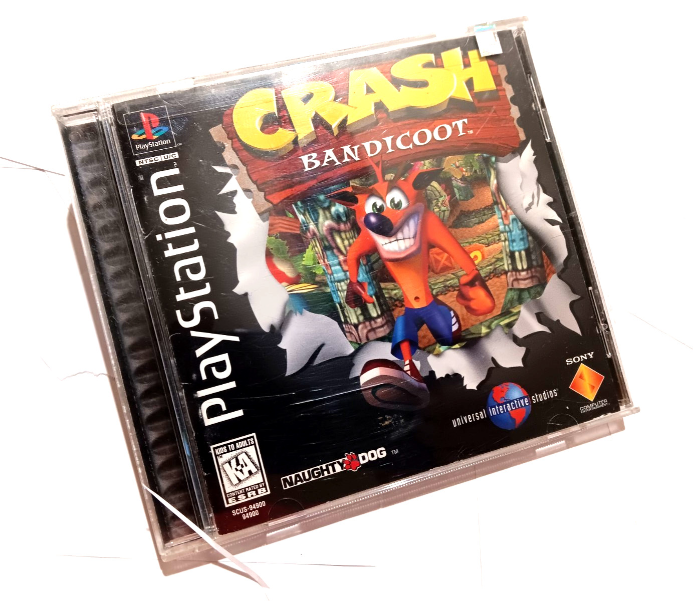 Crash Bandicoot ~ Black Label (PS1 Naughty Dog, 1996) CIB GC See Pics!