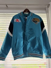 MITCHELL & NESS NFL JACKSONVILLE JAGUARS HEAVYWEIGHT SATIN JACKET 2X XXL NWT