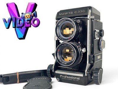 [Exc+5] Mamiya C330 Pro F TLR Film Camera Sekor DS 105mm f3.5 w/ Strap Cap JAPAN