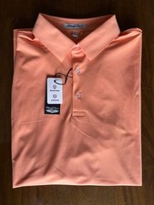 NWT MEN'S STRAIGHT DOWN SULLIVAN POLO, SIZE: M, COLOR: ORANGE M30 