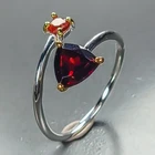 Handmade ring Natural Garnet Ring 925 Sterling Silver Size 9 /R482503