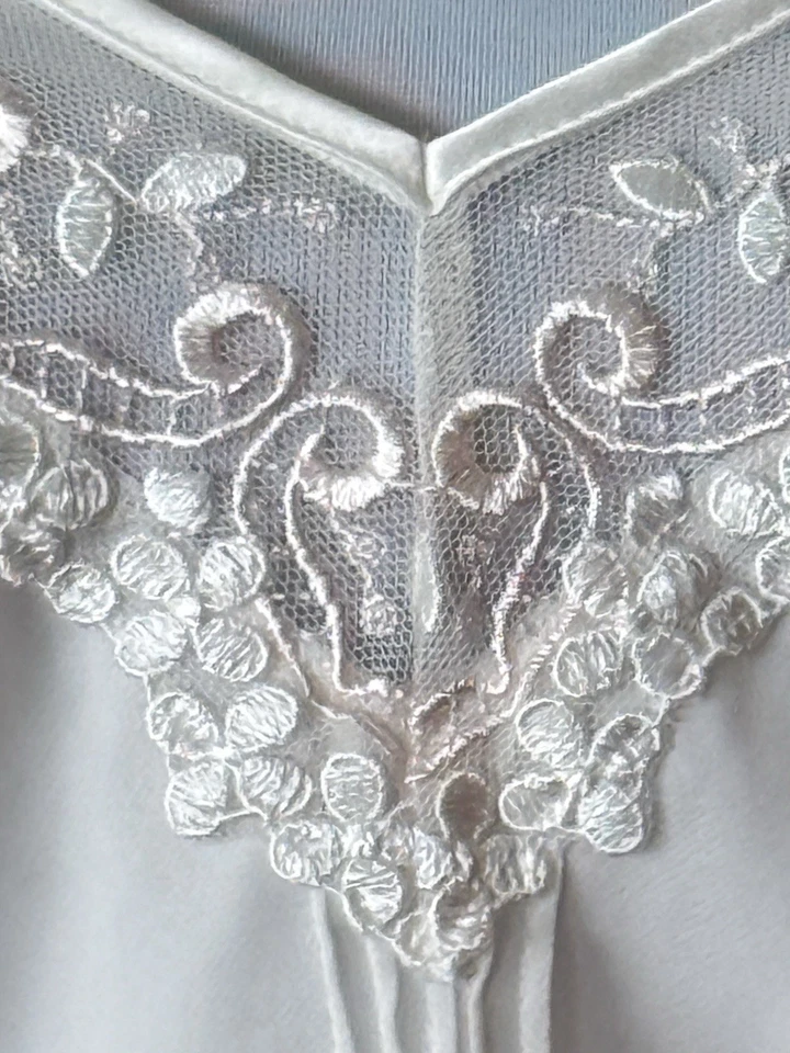 Vestido Babydoll Semi Transparente de Encaje - Vintage California Dynasty Chemise M Foto 4 de 4