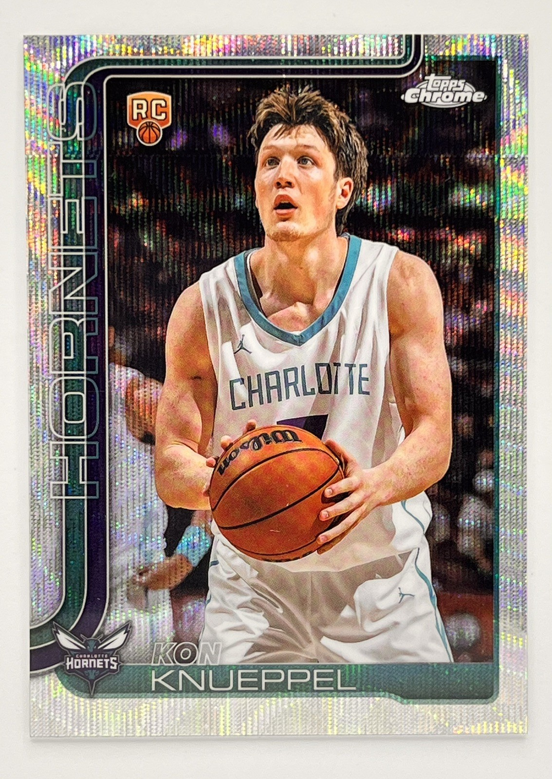 2025-26 Topps Chrome KON KNUEPPEL #254 Wave Refractor Rookie RC