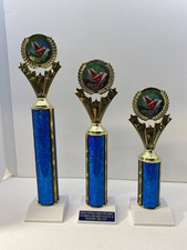 Cornhole Award Trophies Tournament 1st,2nd,3rd FREE Engraving SUPPORT THE VET