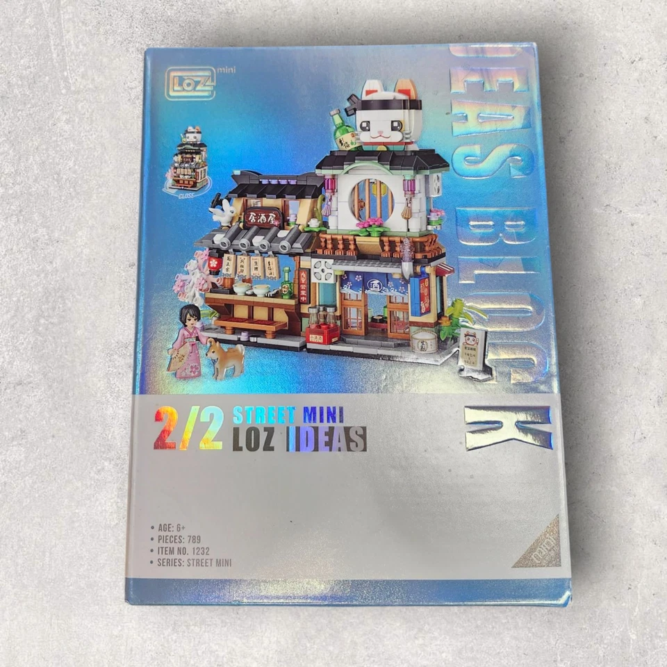 LOZ Mini Blocks Cat Café 789pc Set Japanese Street View Series 1232 NEW Cats - Image 2 of 4