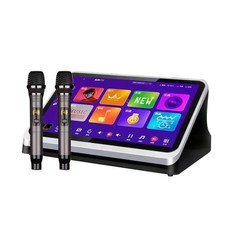5-in-1 Karaoke Machine,with 16" Display with two wireless Microphone