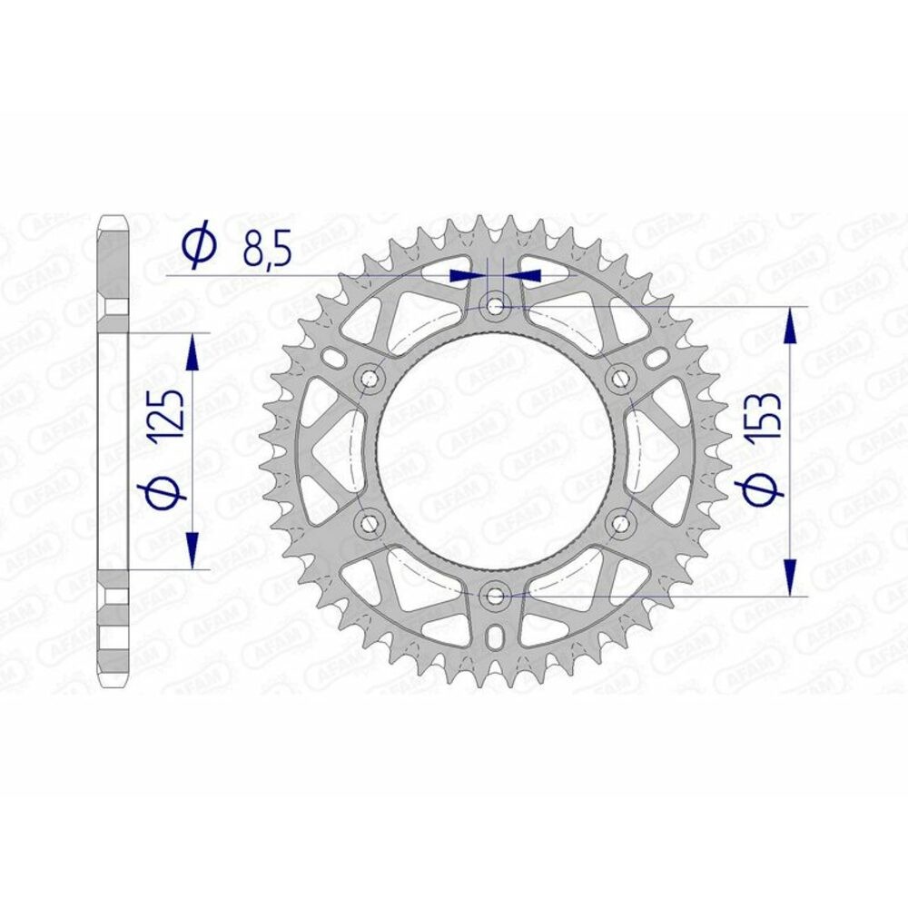 AFAM Ultra-Light Aluminum Crown 11212-Step 520 For Motorcycle Parts Accessories
