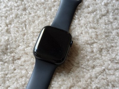 Apple Watch Series 8 45mm Midnight Aluminum Case with Sport Band, M/L (GPS)...