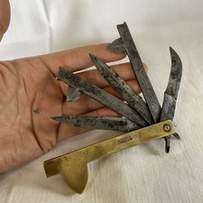 Antique Fleam Medial Veterinary Blood Letting Tool Signed 'Micheron A Charolles'