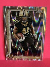 Topps Chrome Ray Wave 2025 Alvin Kamara Refractor #215 Saints NFL Football Card