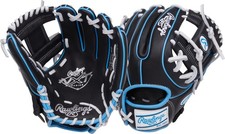 Baseball Glove 11.5 RHT Pro I Web Black Columbia Blue Rawlings NXT Series Youth