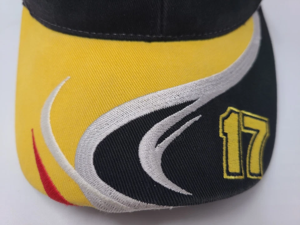 复古 Matt Kenseth #17 DeWalt 赛车可调节(适合小号)帽子 NASCAR — 第 3/4 张图片