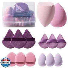 Makeup Sponge Set BS-MALL Triangle Puff 14 Pcs for Liquid, Cream, and Powder,