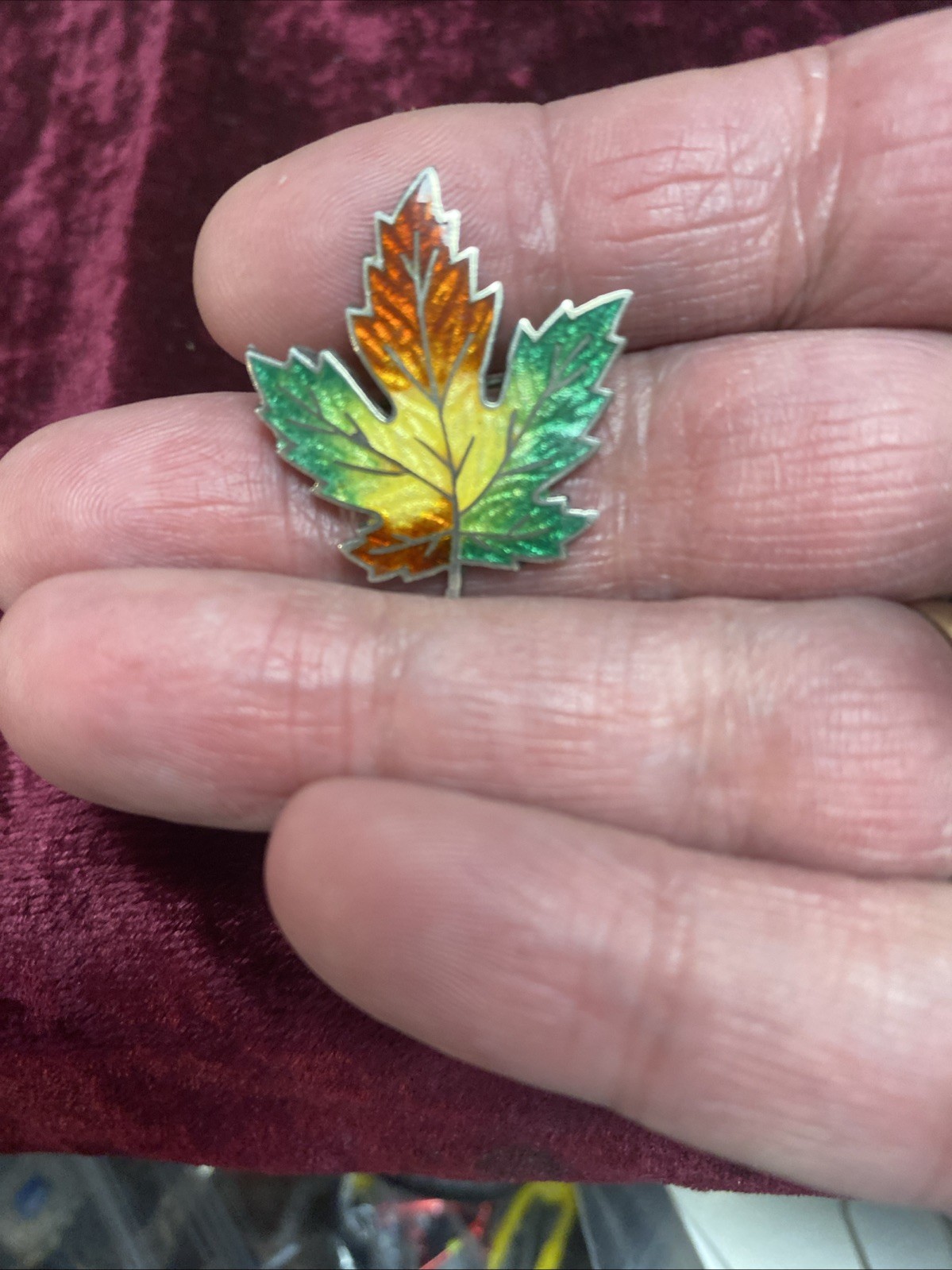 Sterling Silver Maple Leaf Pin - image 4