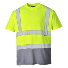 Image of Portwest Hi-Vis Comfort T-Shirt Short Sleeve Lightweight Reflective Yellow S378