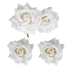 3 Pcs Rose Flower Hair Clip Rose Brooch Flamenco Dancer Hairpin Mexican White